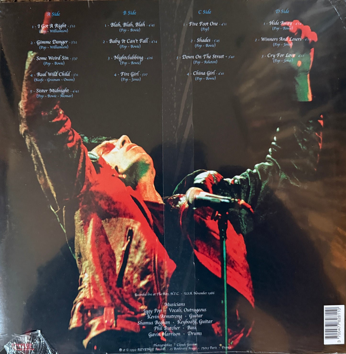 Iggy Pop - NYC Live Ritz 86 (2XLP Factory Sealed)