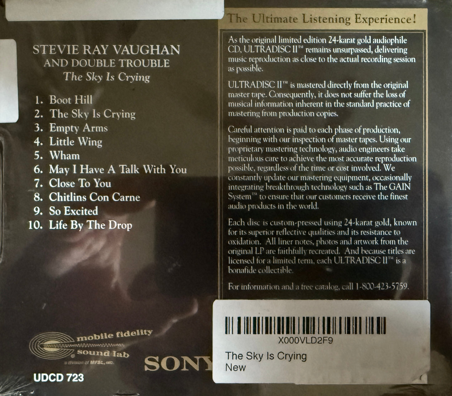 Stevie Ray Vaughan - The Sky Is Crying (Mobile Fidelity 24K Gold CD)