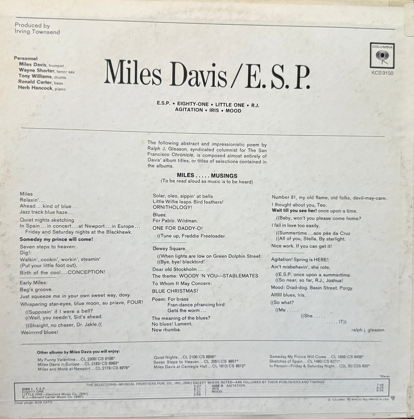 Miles Davis - E.S.P. (70’s Columbia)