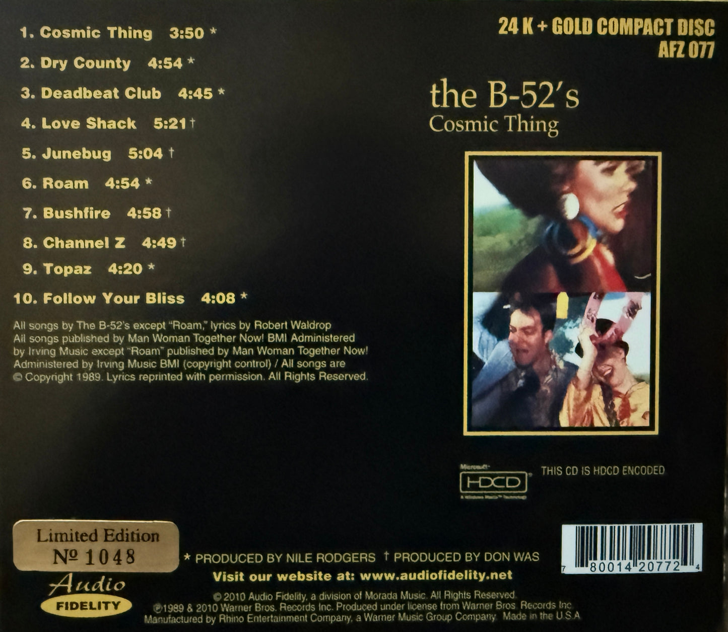 B-52’s - Cosmic Thing (Audio Fidelity Gold CD)