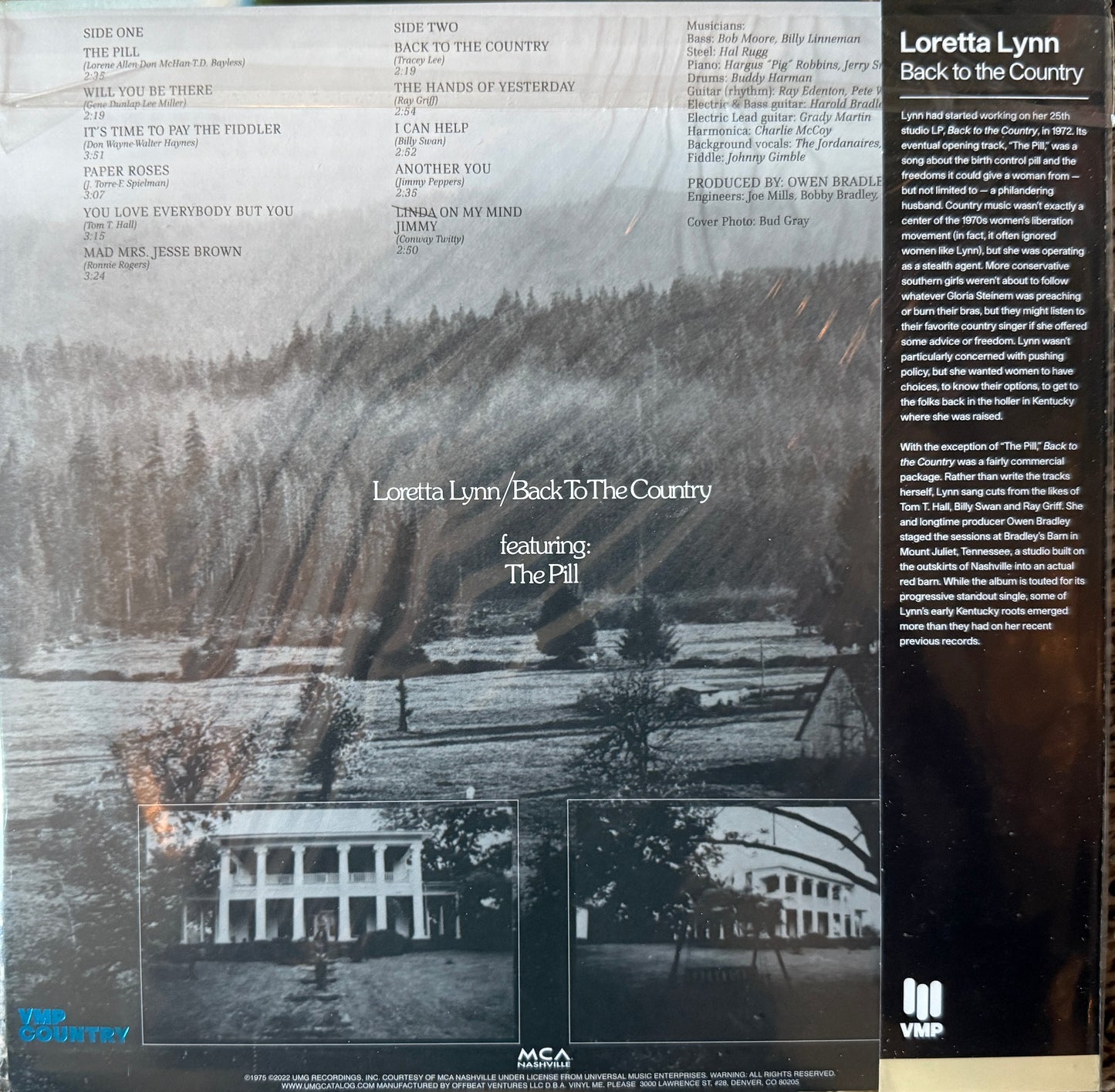 Loretta Lynn - Back To The Country (VMP Ltd Edition) Factory Sealed