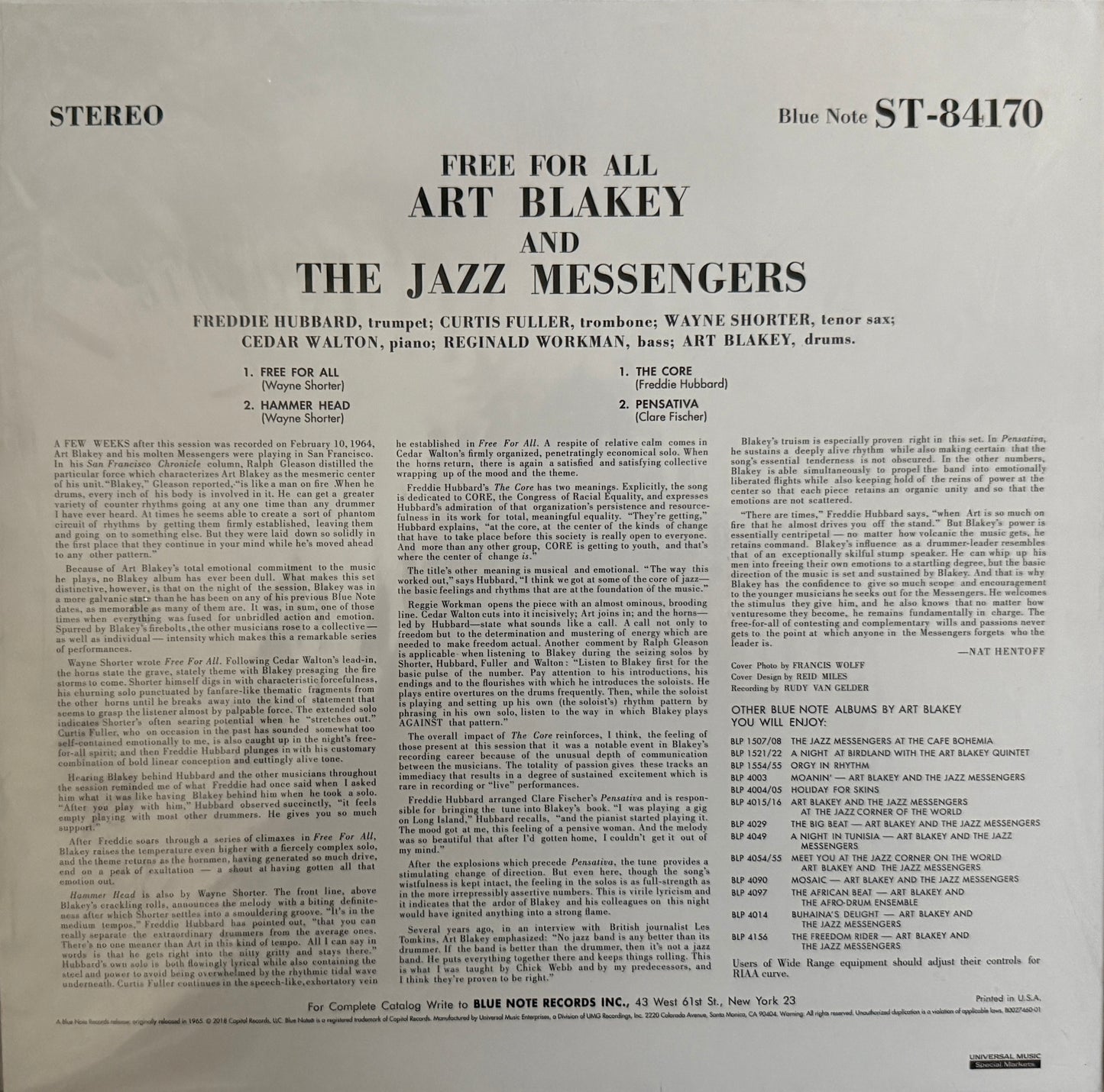 Art Blakey And The Jazz Messengers - Free For All (Music Matters SRX)
