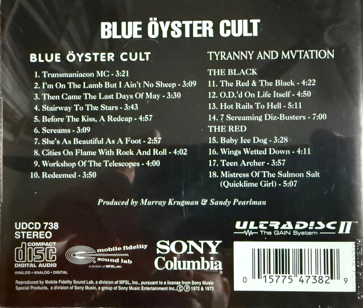 Blue Oyster Cult - Self Titled/Tyranny And Mvtation (Mobile Fidelity 24K Gold CD)