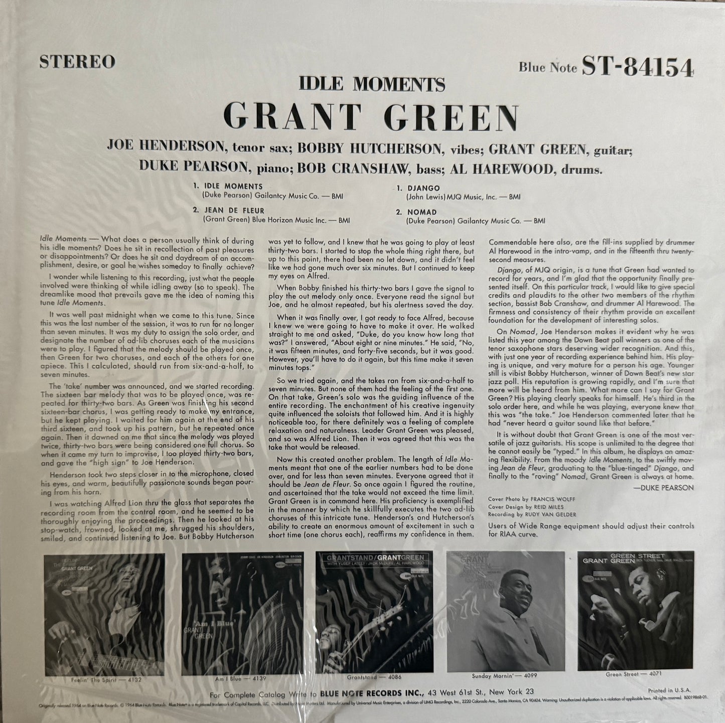 Grant Green - Idle Moments (Music Matters SRX)