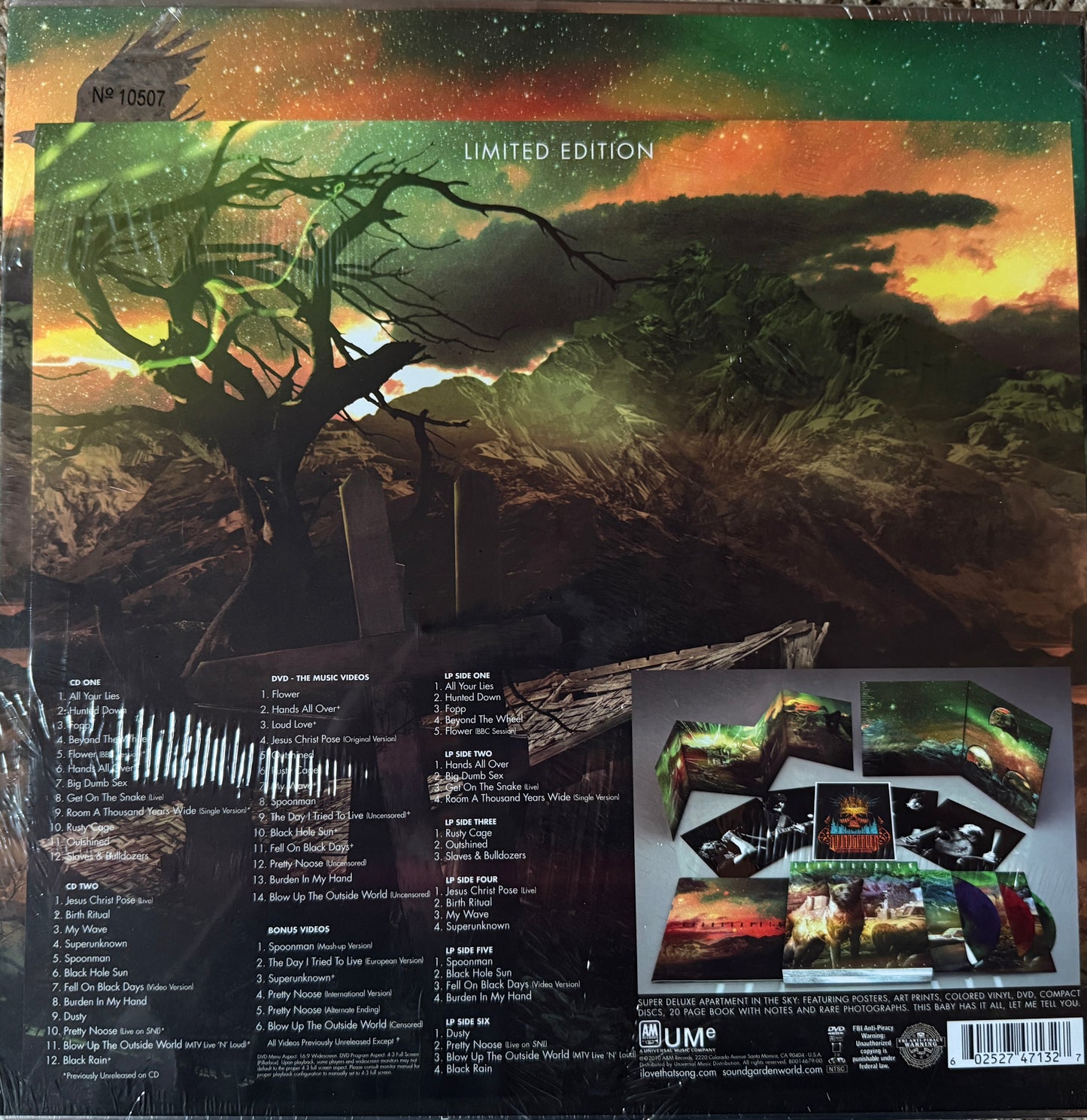 Soundgarden - Telephantasm Ltd. Edition (3XLP, 2XCD, DVD, 7” Box Set) Factory Sealed