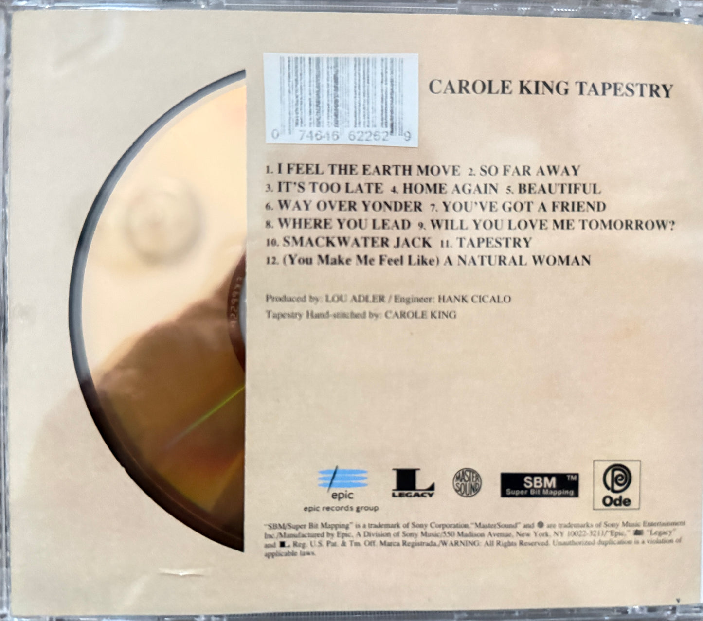 Carole King - Tapestry (Mastersound Gold CD)