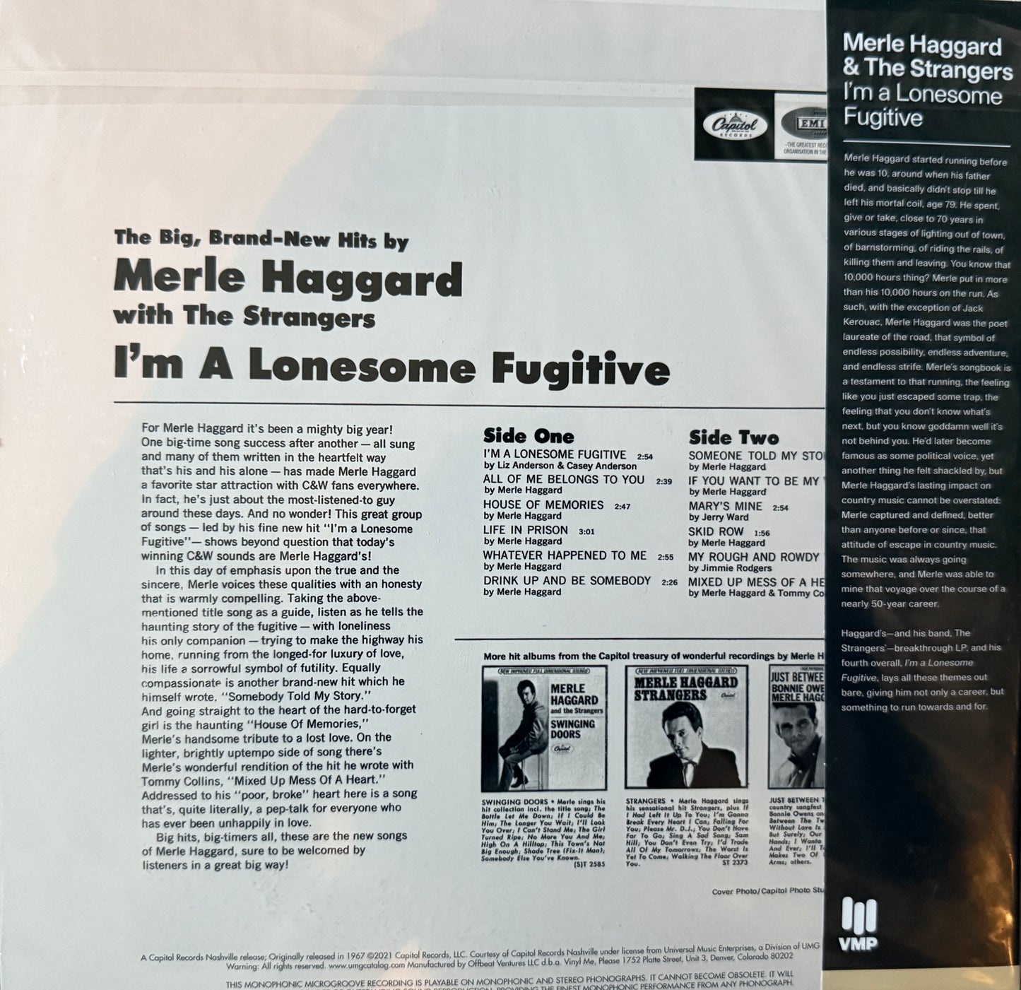 Merle Haggard - I’m a Lonsome Fugitive (VMP) Factory Sealed