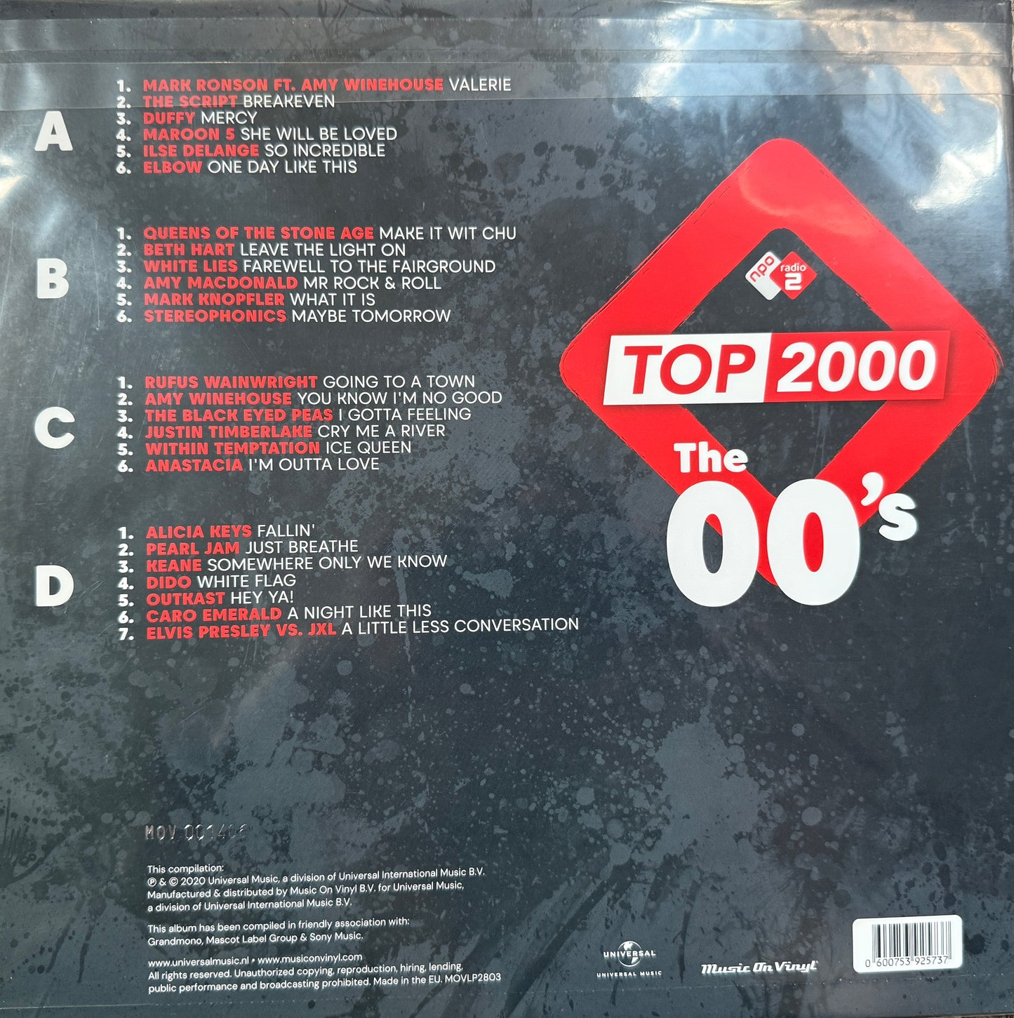 Top 2000 - The 00’s (MOV Europe Press 2XLP Turquoise Vinyl) Sealed