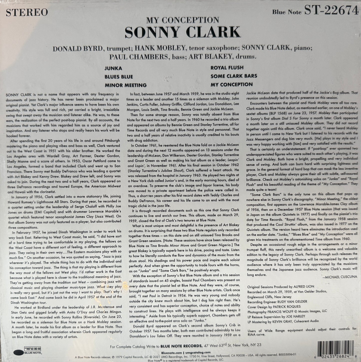 Sonny Clark - My Conception (Tone Poet) Factory Sealed