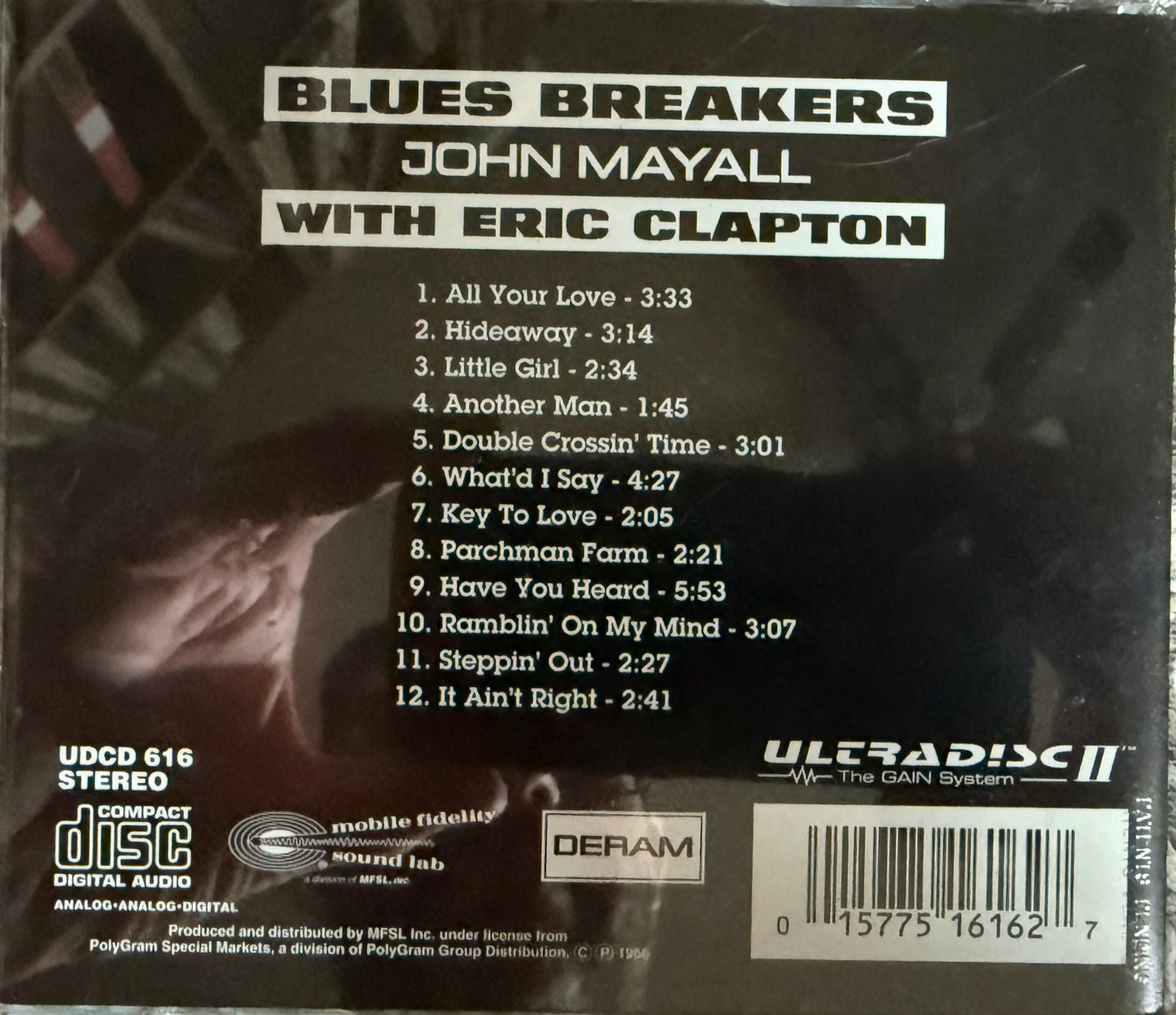John Mayall Bluesbreakers W/Eric Clapton - “Beano” (Mobile Fidelity 24K Gold CD)