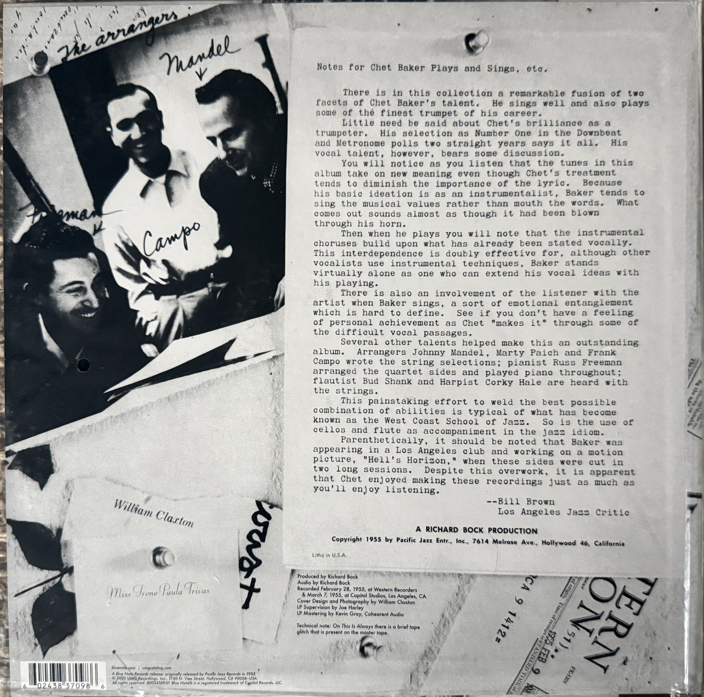 Chet Baker - Sings and Play (Tone Poet) Factory Sealed