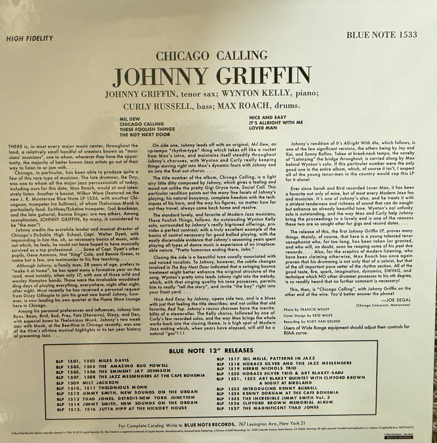 Johnny Griffin - Introducing (Music Matters SRX)