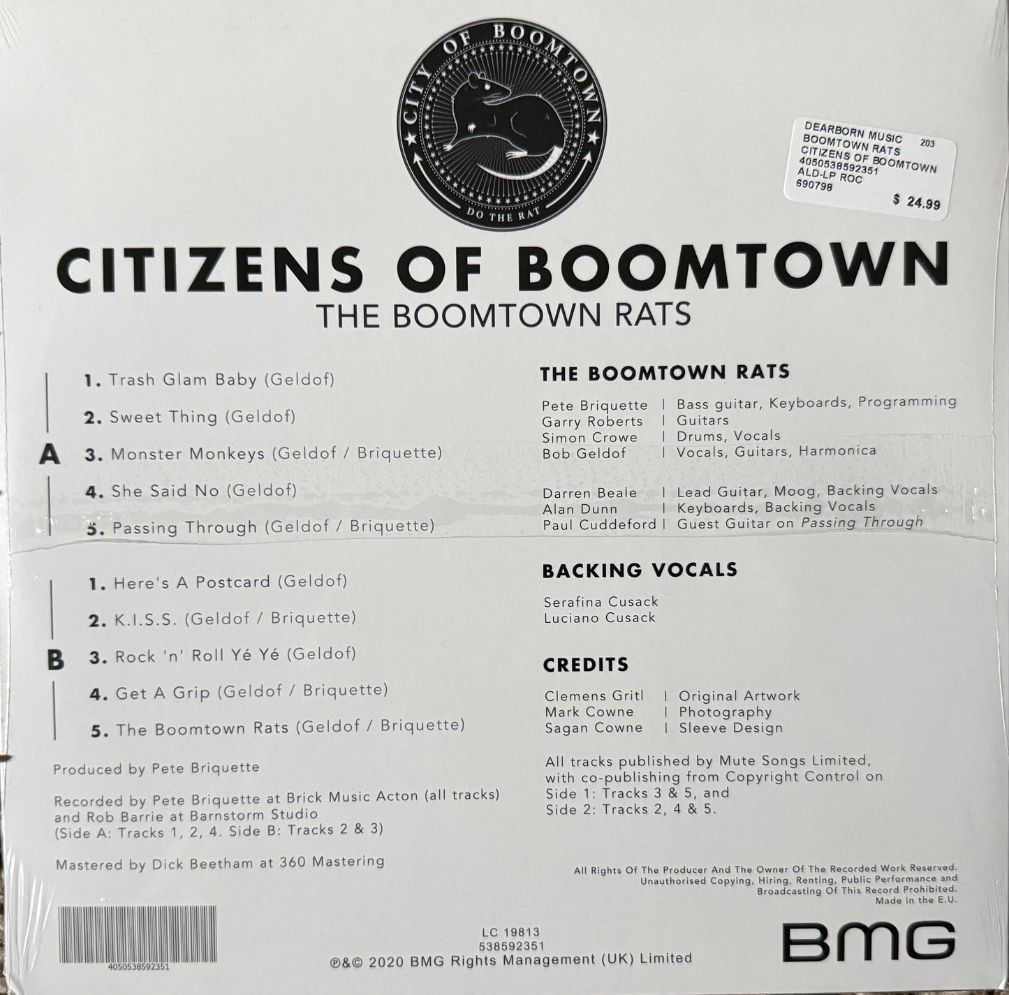 The Boomtown Rats - Citizens of Boomtown (Factory Sealed)