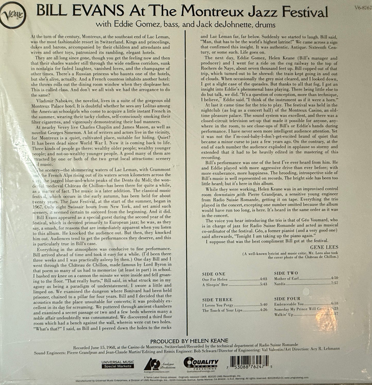 Bill Evans - At The Montreux Jazz Festival (AP 2XLP) Factory Sealed
