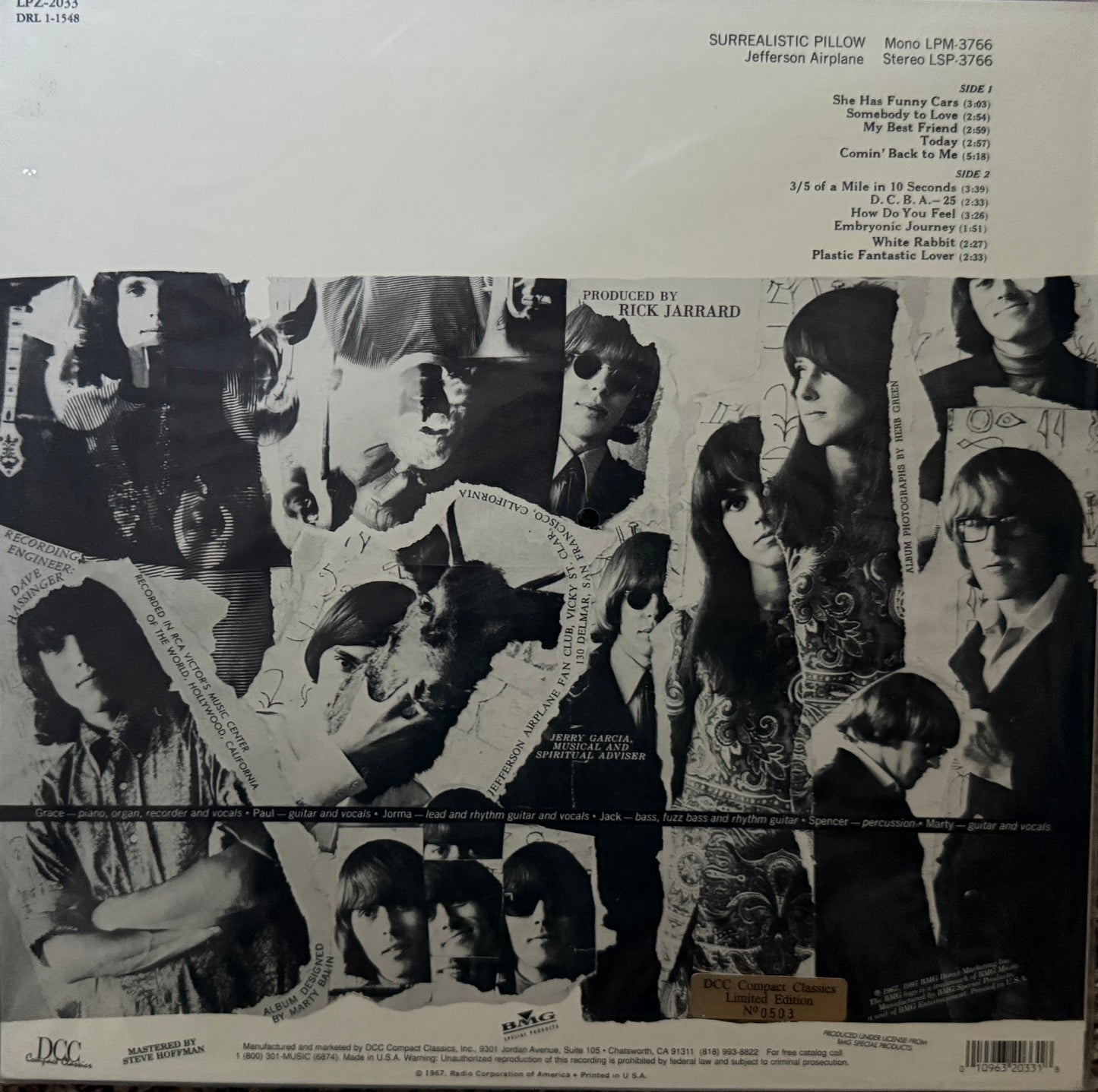 Jefferson Airplane - Surrealistic Pillow (DCC Compact Classics) Factory Sealed