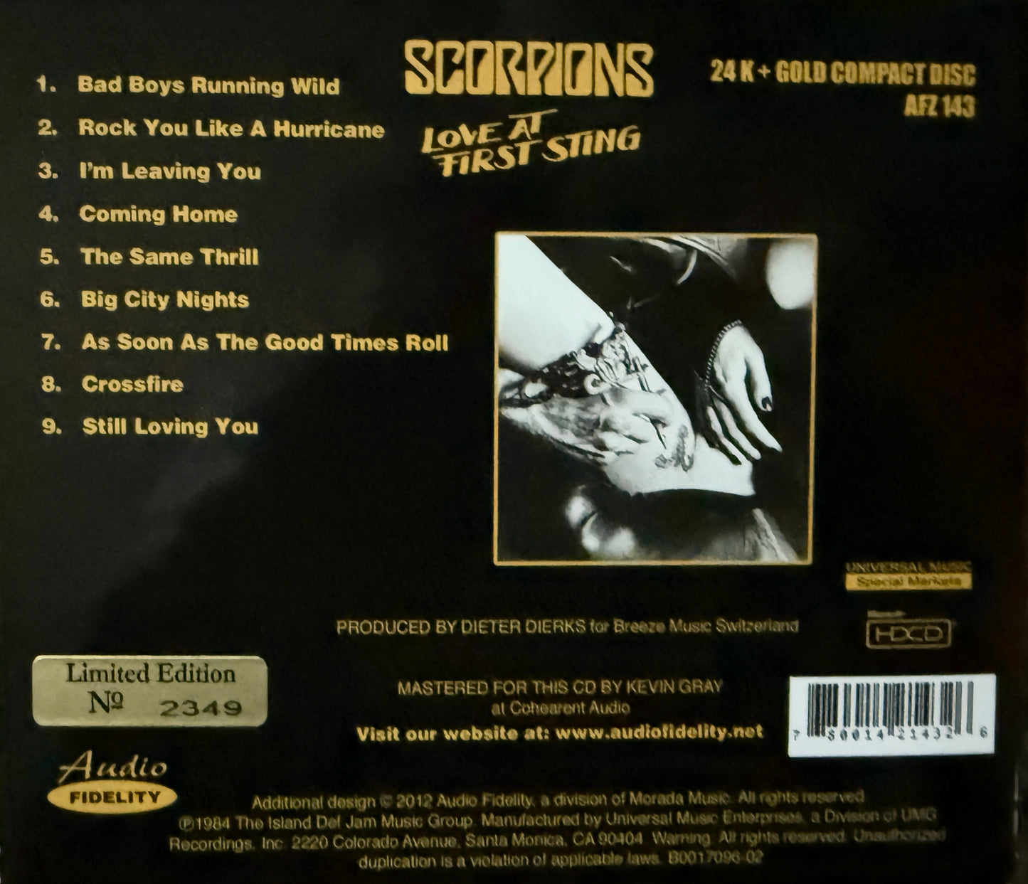 Scorpions - Love At First Sting (Audio Fidelity Gold CD)