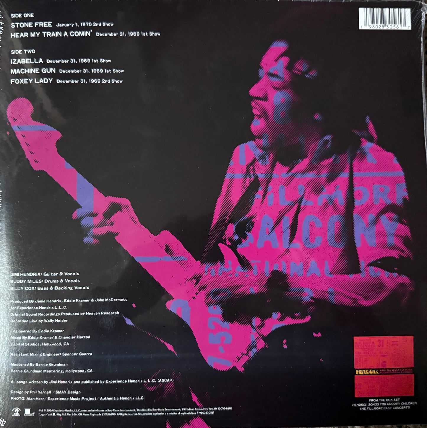 Jimi Hendrix - Songs For Groovy Children: The Fillmore East Concerts (QRP Press RSD Blue/Violet Vinyl) Factory Sealed