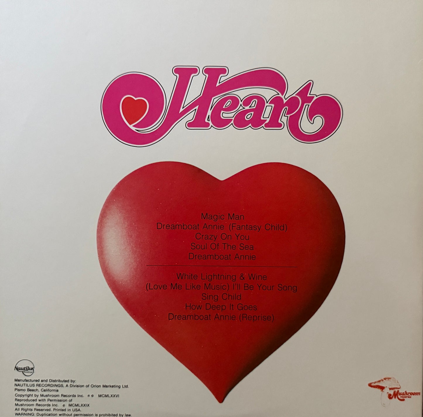 Heart - Dreamboat Annie (Nautilus Half Speed)