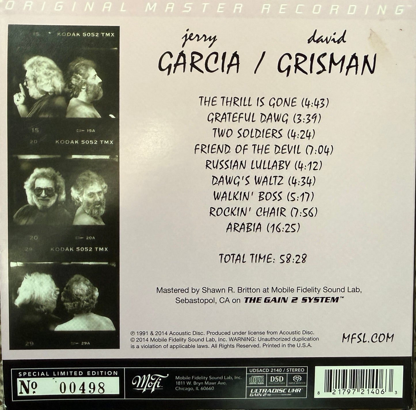 Jerry Garcia David Grisman - Self Titled (Mobile Fidelity SACD)
