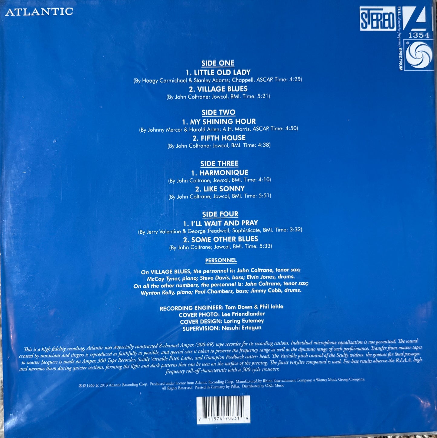 John Coltrane - Coltrane Jazz (ORG 2XLP)