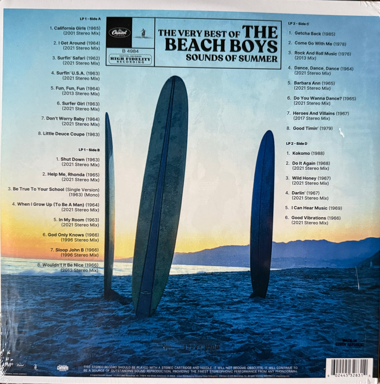 Beach Boys - Very Best Of (2XLP) Factory Sealed