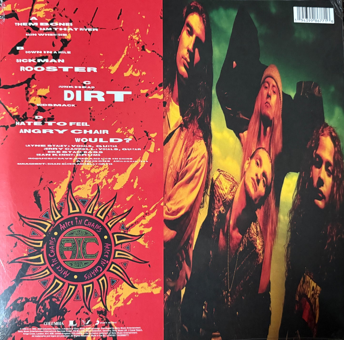 Alice In Chains - Dirt (30th anniversary Indie Exclusive Opaque Yellow Vinyl 2XLP) Sealed