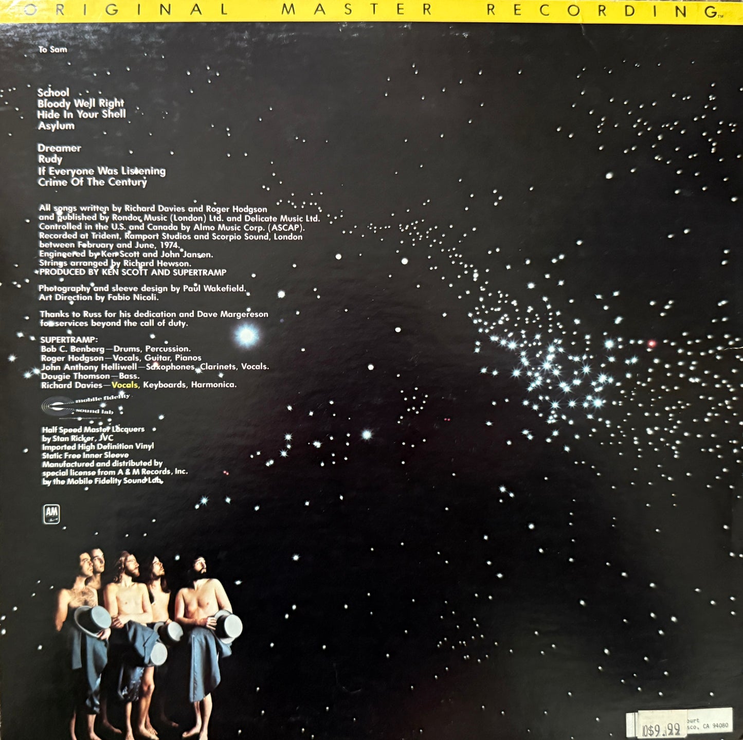 Supertramp - Crime Of The Century (Mobile Fidelity Sound Lab)