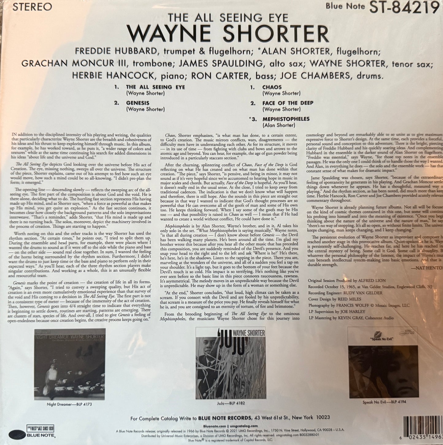 Wayne Shorter - The All Seeing Eye (Tone Poet) Factory Sealed