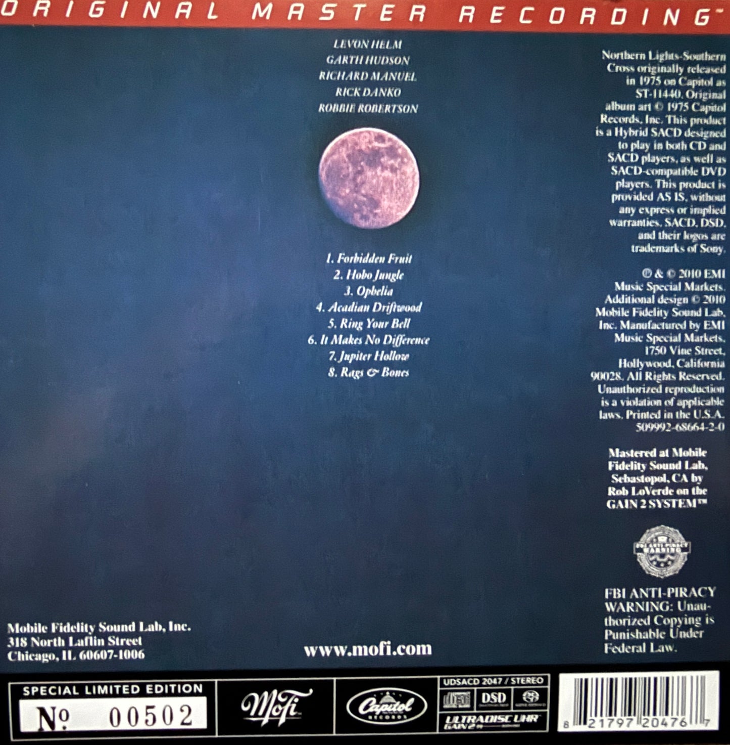 The Band - Northern Lights/Southern Cross (Mobile Fidelity SACD)