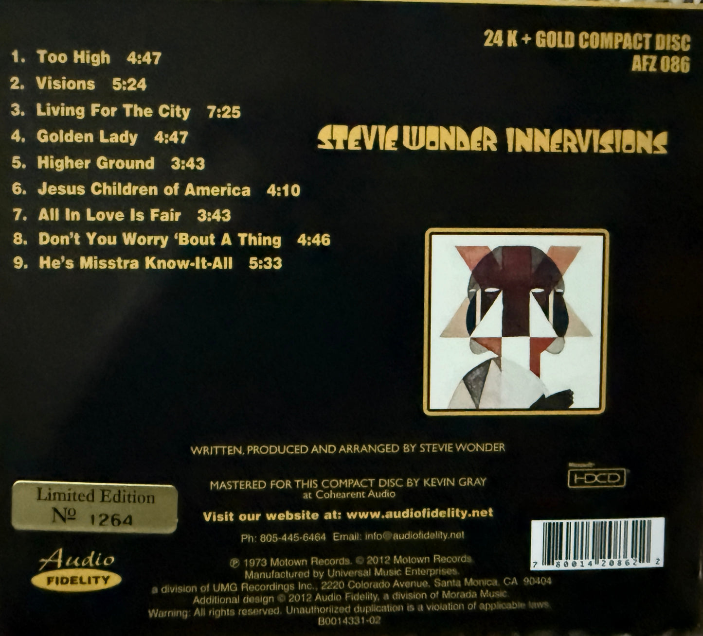 Stevie Wonder - Innervisions (Audio Fidelity Gold CD)