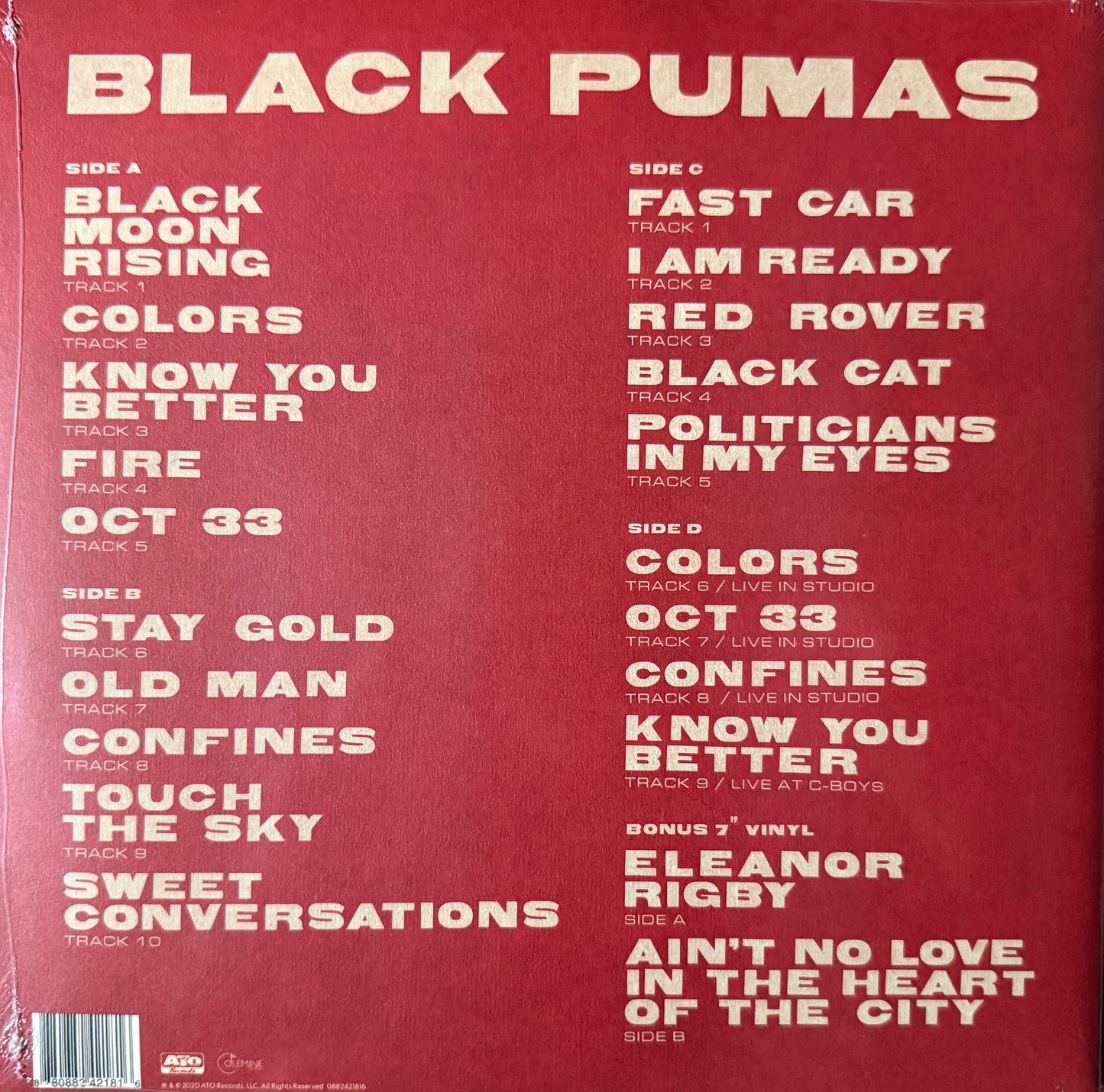 Black Pumas - Self Titled (Deluxe Edition) Factory Sealed 2XLP