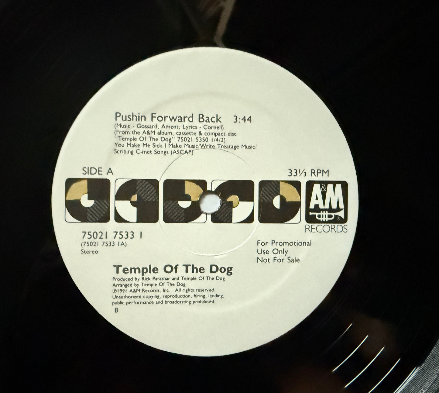 Temple Of The Dog - Pushin’ Forward Back EP (1991 U.S. 12” Promo)