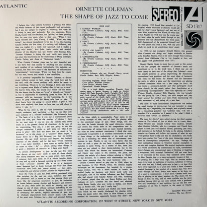 Ornette Coleman - The Shape Of Jazz To Come (Speakers Corner) Factory Sealed