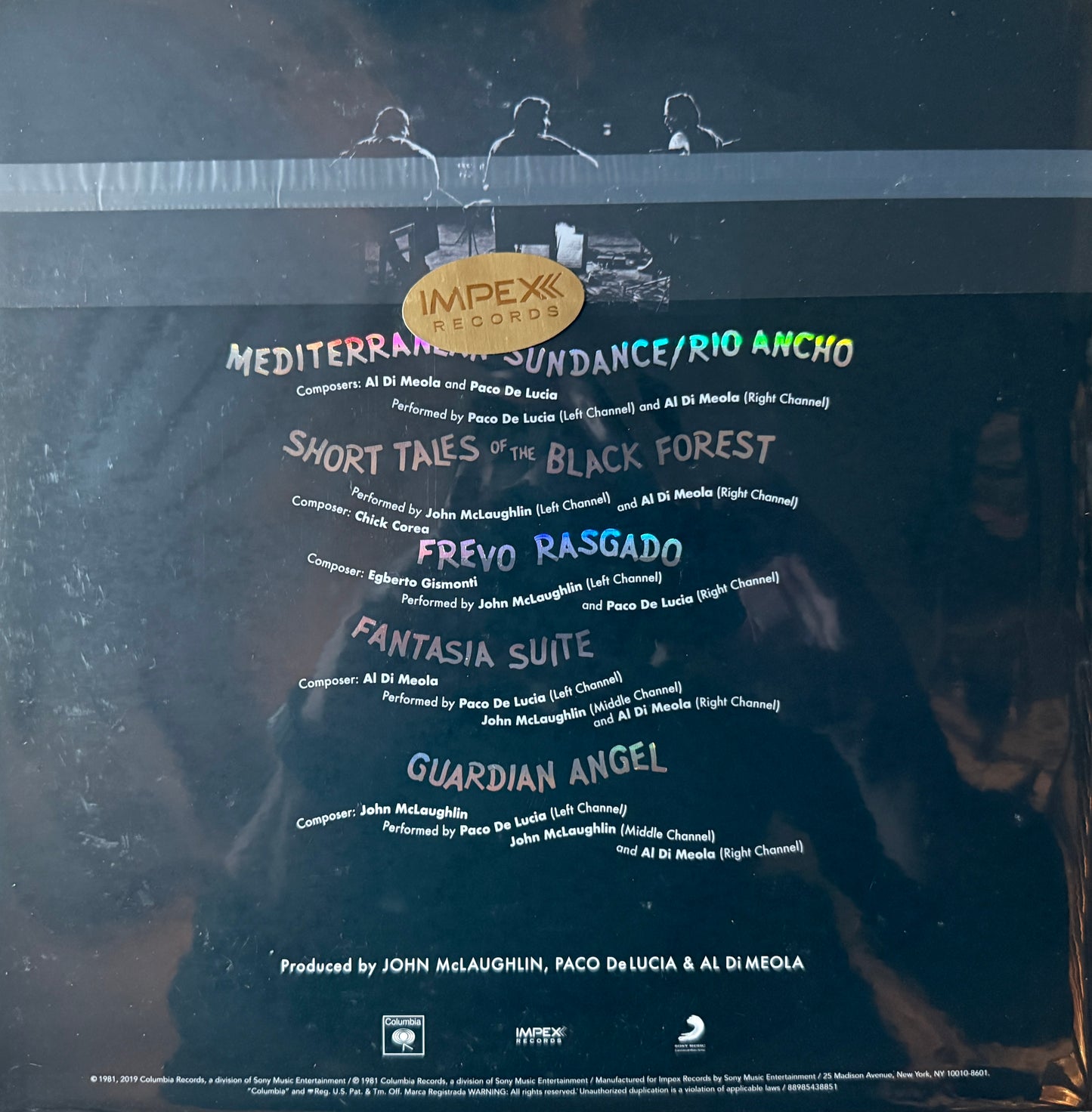 Al Dimeola, John McLaughlin, Paco Delucia - Friday Night In San Francisco (Impex 2XLP) Factory Sealed