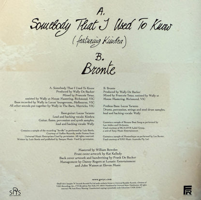 Gotye – Somebody That I Used To Know/Bronte (PROMO 7”)