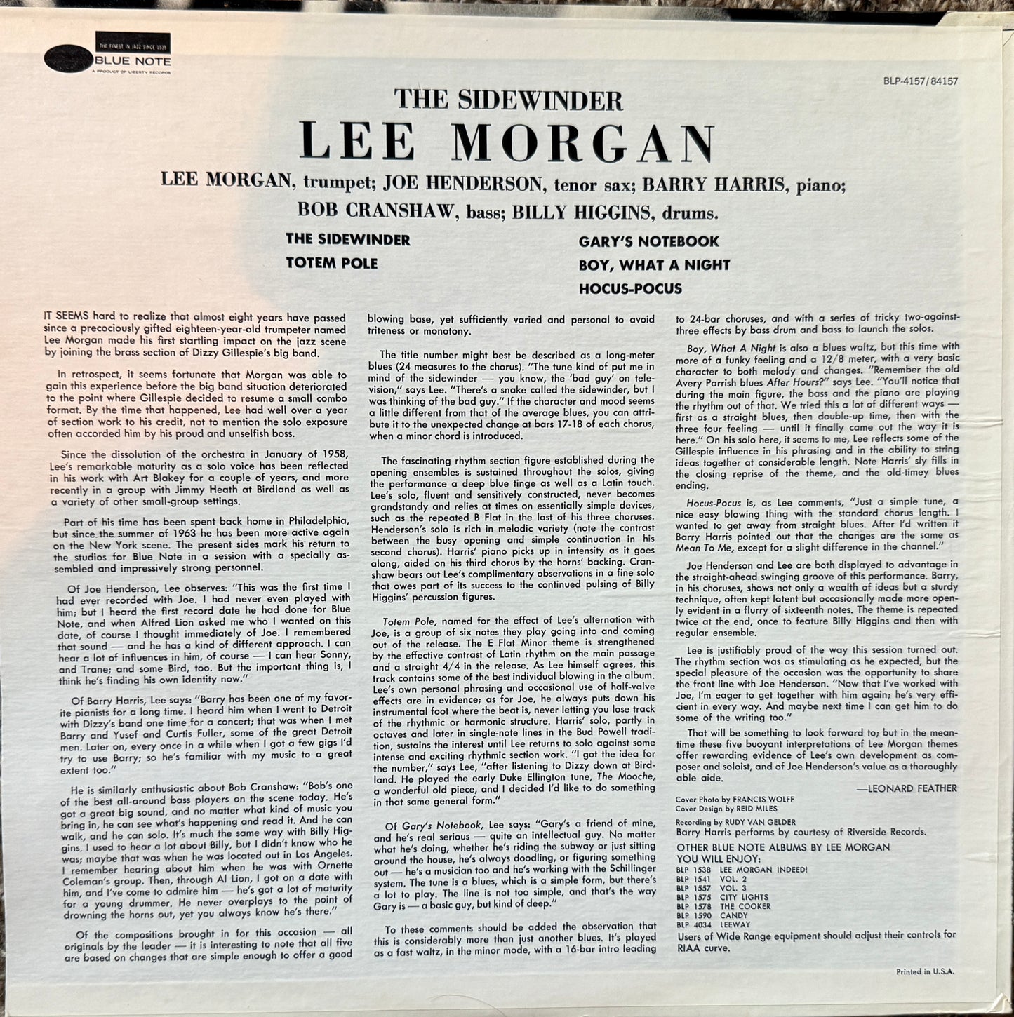Lee Morgan - The Sidewinder (Early 70’s Blue Note)