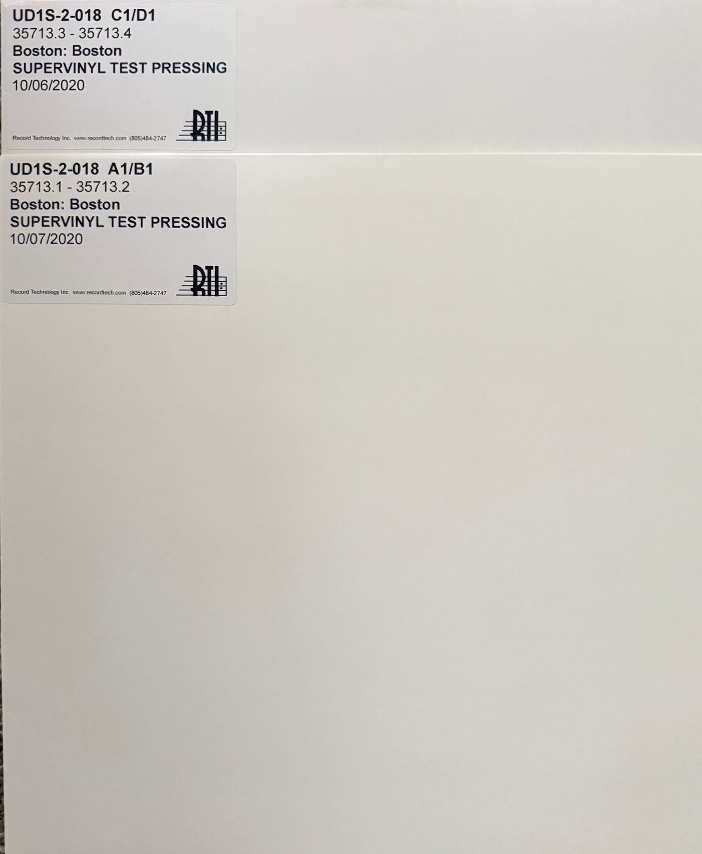 Boston - Boston (Mobile Fidelity Sound Lab) RTI One Step Test Pressing on Super Vinyl 2XLP