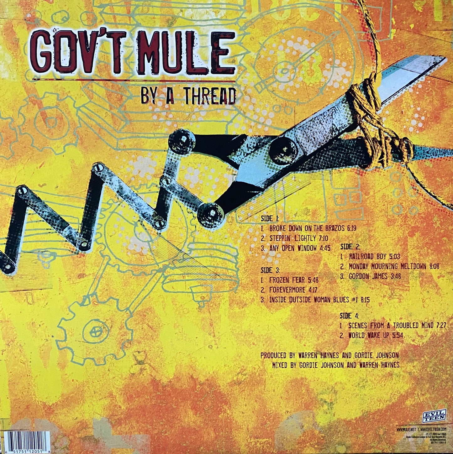 Gov’t Mule - By A Thread (2009 U.S. Press Colored Vinyl 2XLP)