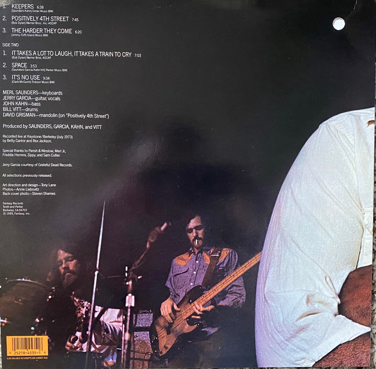 Jerry Garcia/Merl Sanders - Live At Keystone Vol. 1 (1989 U.S. Press)