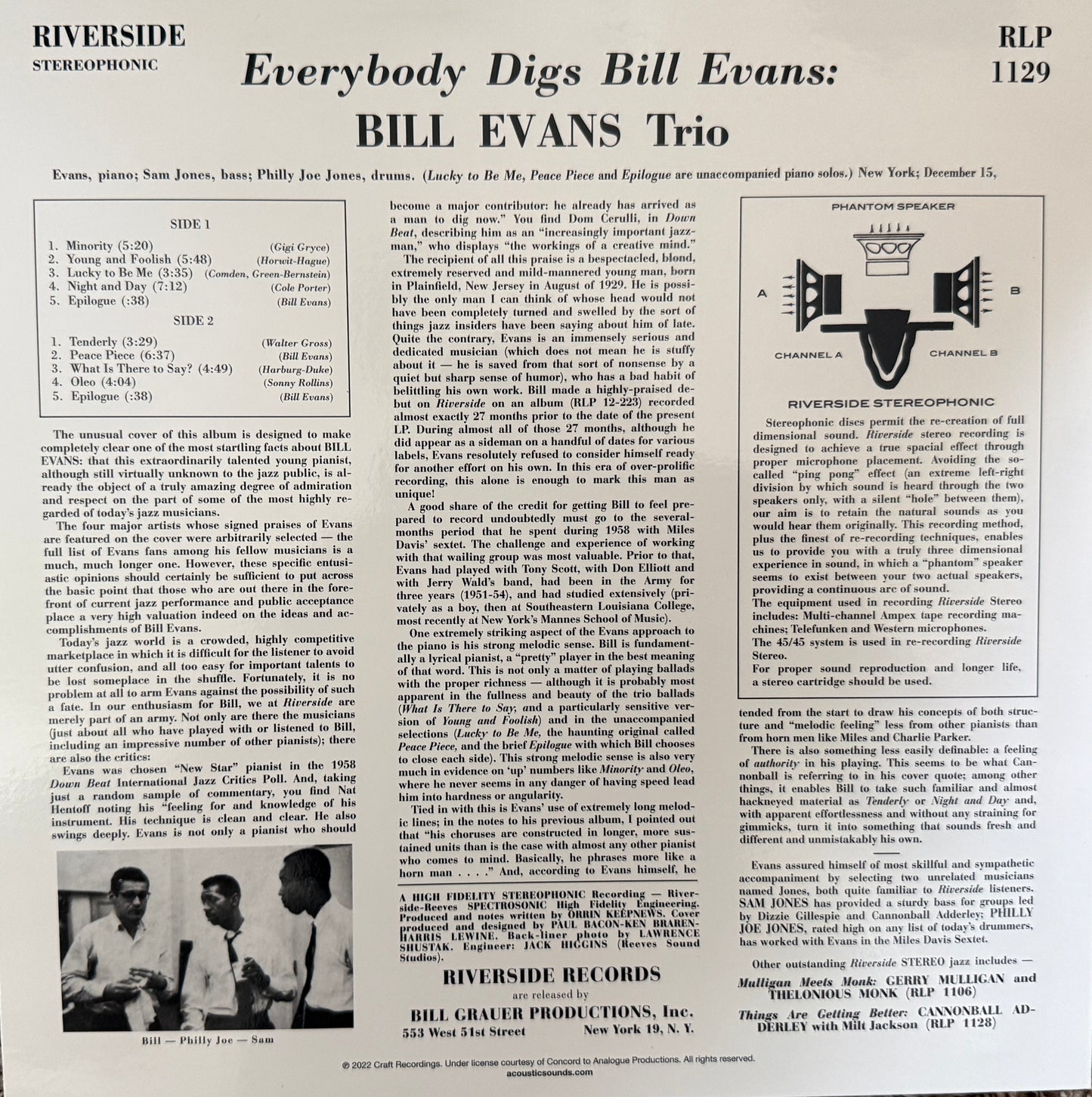 Bill Evans Trio - Everybody Digs Bill Evans (AP 2XLP)