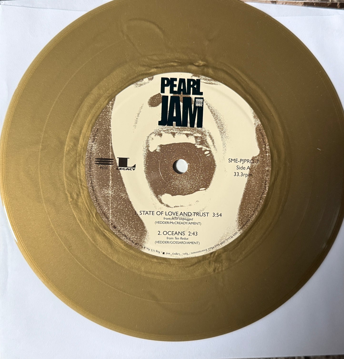 Pearl Jam - 1990-1992 Box Set Sample (6X7” Promo) *small hole
