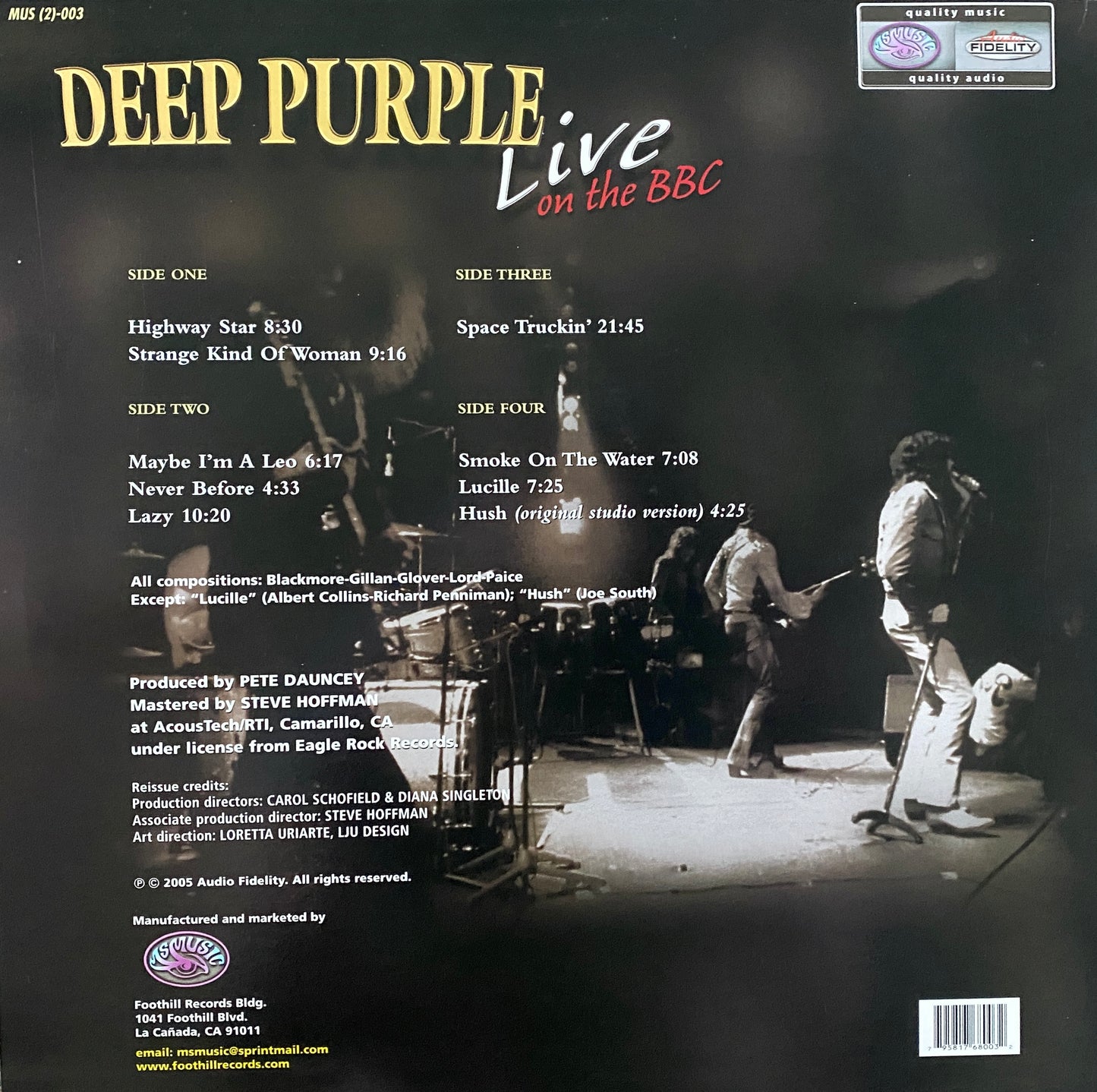 Deep Purple - Live At The BBC (Audio Fidelity 2XLP 33 RPM Steve Hoffman)