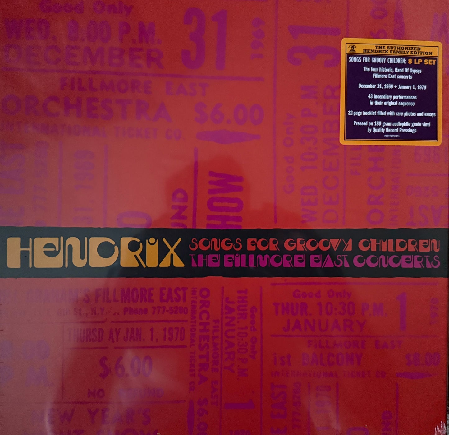 Jimi Hendrix - Songs For Groovy Children:Live At Fillmore East (8XLP Box Set) Factory Sealed
