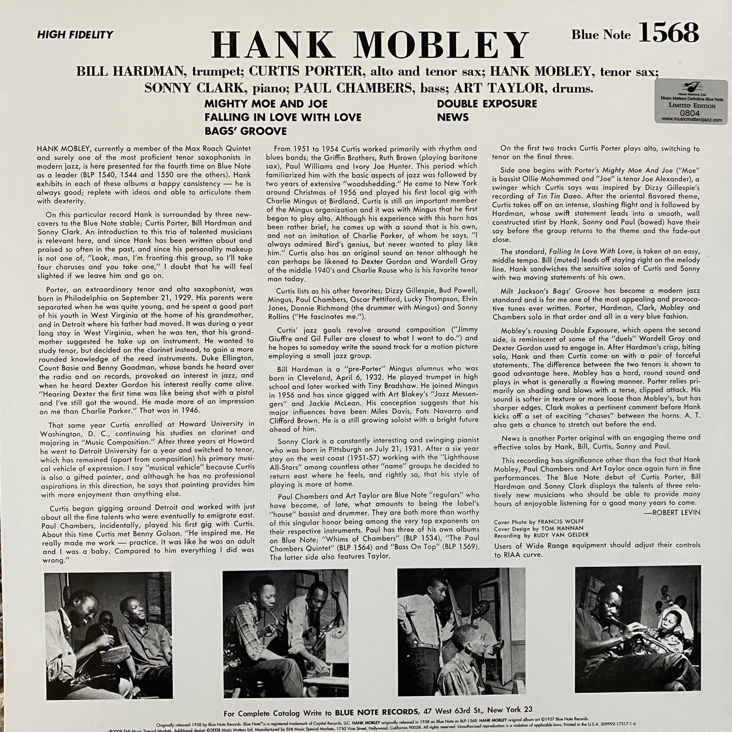 Hank Mobley - Hank Mobley (Music Matters 2XLP 45 RPM)