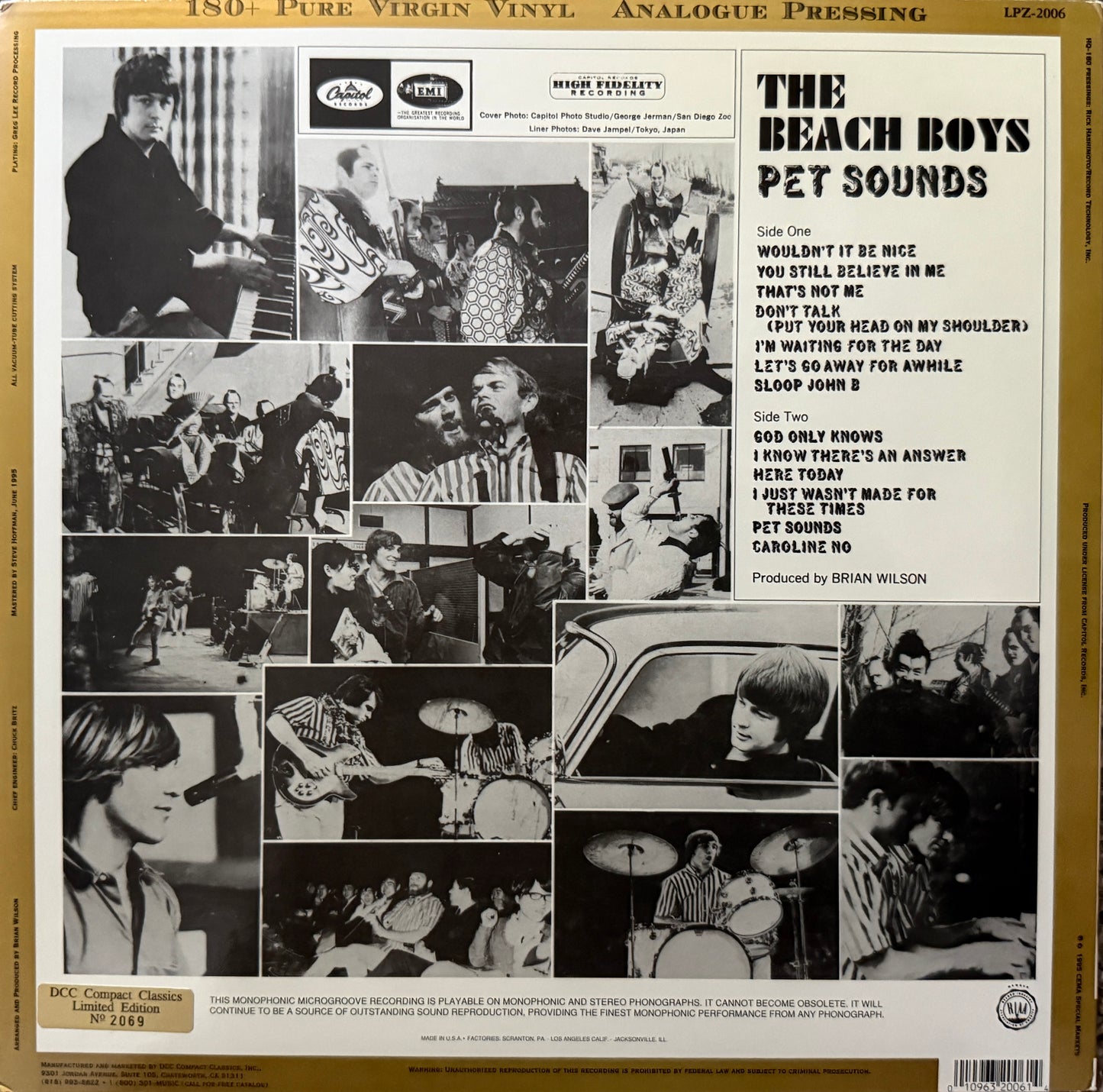 Beach Boys - Pet Sounds (DCC Compact Classics) RTI Test Pressing on Quiex (RARE One Off)