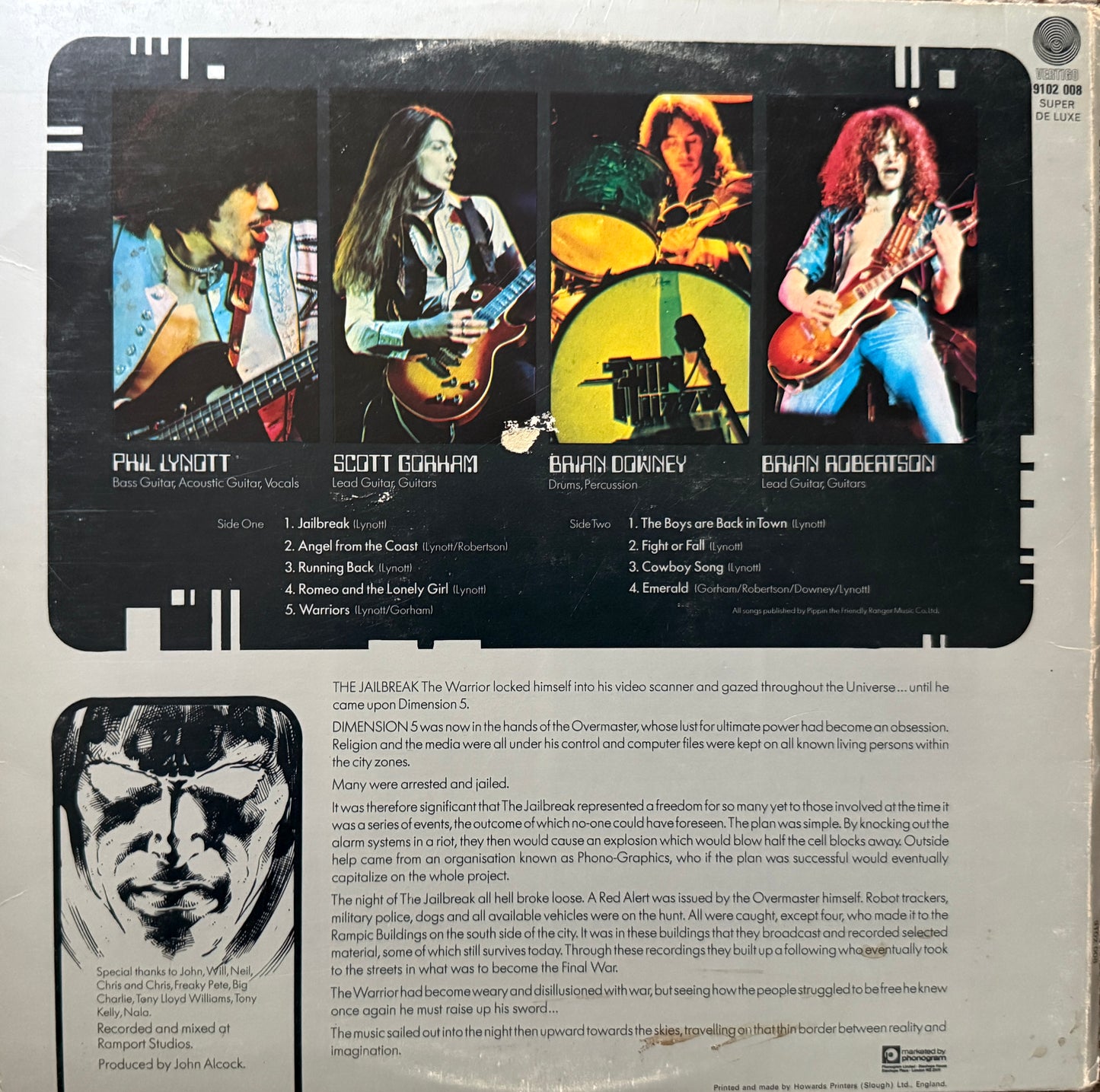 Thin Lizzy - Jailbreak (1976 UK Vertigo)