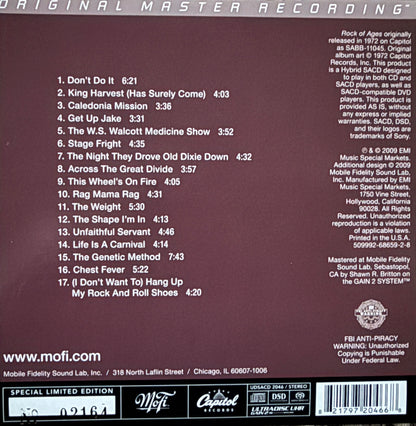 The Band - Rock Of Ages (Mobile Fidelity SACD)