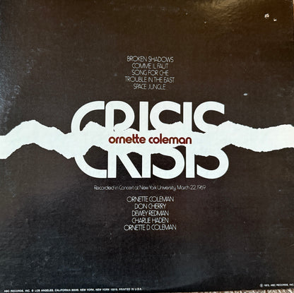 Ornette Coleman - Crisis (1972 Impulse Press)