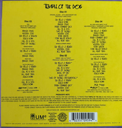 Temple Of The Dog - Temple Of The Dog (25th Anniversary CD/Bluray Boxset)