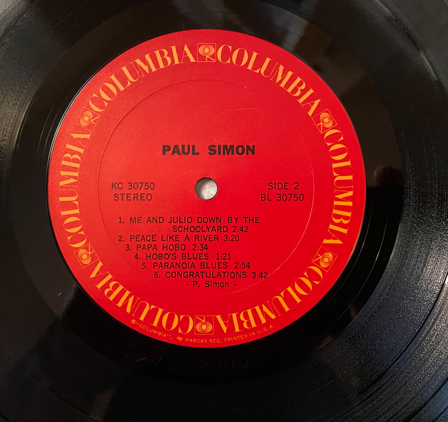 Paul Simon - Self Titled (1972 U.S. Pressing)